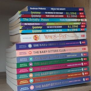 A set of eight the babysitter club books four different Goosebumps books